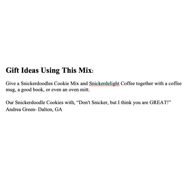 Snickerdoodle Cookies MixTGC